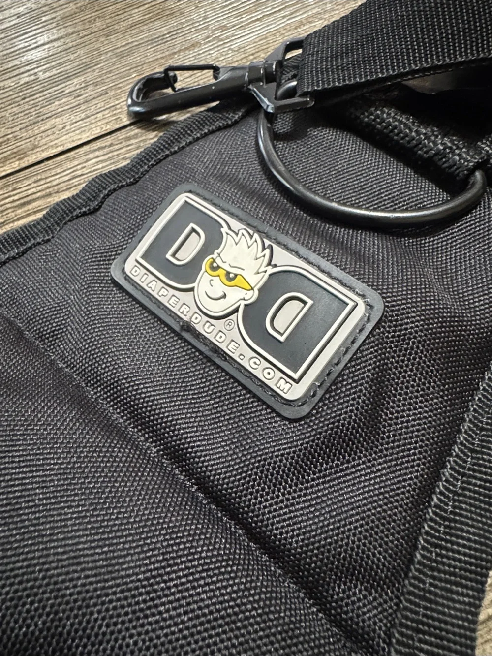 Diaper Dude Black Messenger Diaper Bag | Multi-Pocket Crossbody Baby Bag